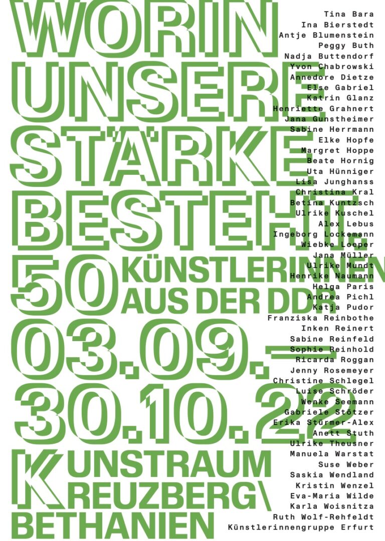 Worin unsere Stärke besteht. 50 Künstlerinnen aus der DDR